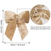 KI Store Champagne Extra Large Plush Velvet Bows 42cm Christmas