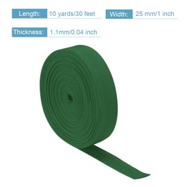 sourcing map Lightweight Webbing Strapping 1 Inch 10 Yards Grass Green for DIY Repair, Backpack, Luggage-rack, Crafts