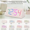 DreamSky Wooden Digital Alarm Clock for Bedroom - RGB Electric