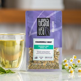 Tiesta Tea - Chamomile Mint, Loose Leaf, Chamomile Mint Herbal Tea, Premium Blend, Caffeine-Free Herbal Drink, Makes Hot or Iced & Up to 25 Cups, 1oz Resealable Pouch