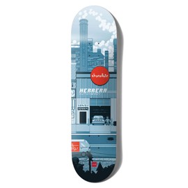 Chocolate Professional Complete Skateboard Herrera Pixel City 8.5" x 32" with Independent Trucks, Crupie Wheels, ABEC 5 Bearings, Hardware, and Griptape - Ready to Assemble