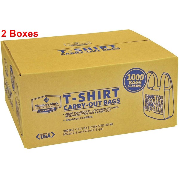 T-Shirt Carry-Out Bags (2 Boxes)