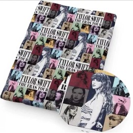 Singer 100% Cotton fabric. Music concert album 18"x57"