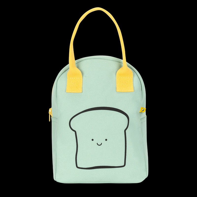 Fluf Zipper Lunch Bag (Various Designs), Gingham Blue