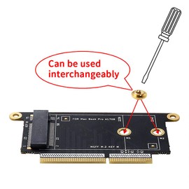 HUYUN M2 NVMe SSD NGFF Key M to A1708 SSD Slot Adapter as 656-0076B for MacBook Pro A1708 2017 2016 (M.2 NVMe to A1708 SSD Adapter)