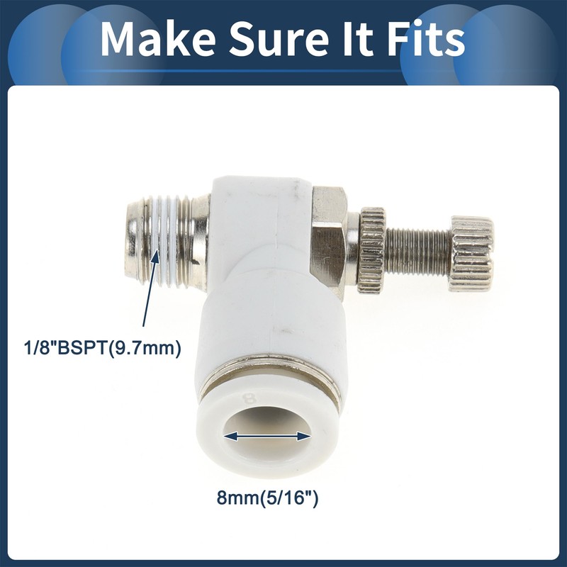 INFINAUTO Push to Connect Air Fittings 5/16" 90 Degree Air