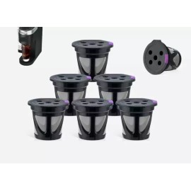 i Cafilas 2-6 Refillable K-Cups Coffee Filter Pods for KEURIG K-Supreme Plus Single Serve - 6 Pack