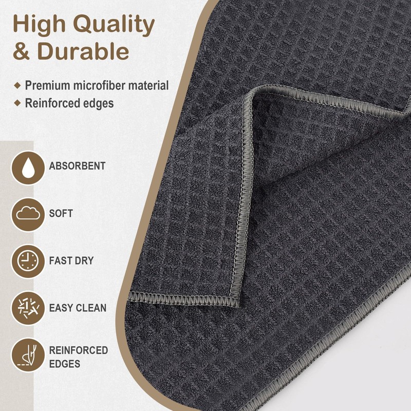 SINLAND Microfibre Cloth Dish Cloth Waffle Towels Dish Cloth Reusable