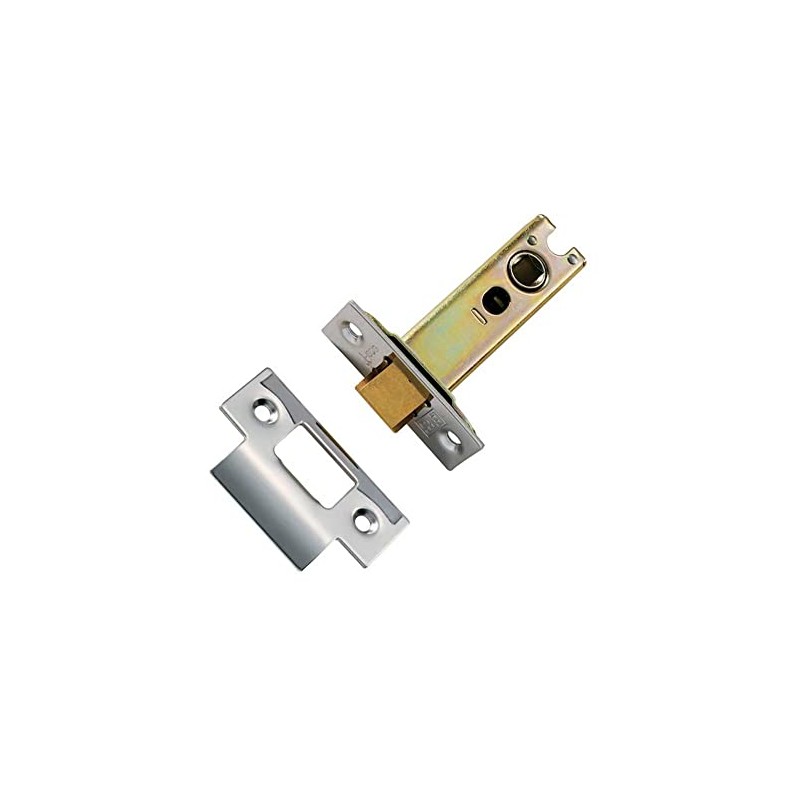 Heavy Duty Latch - Satin Stainless Steel/Polished Brass - 2.5''