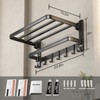 VOLDRA Towel Racks for Bathroom, 24-Inch Towel Shelf with Towel