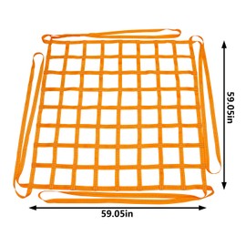 Zhuge Safety Lifting Net Straps, Flat Nylon Sling Hoisting Net, Loading and Unloading Heavy Objects 15cm Square Mesh Tear Resistance for Construction Rigging Moving Towing Hoisting Work Gear 1.5x1.5m
