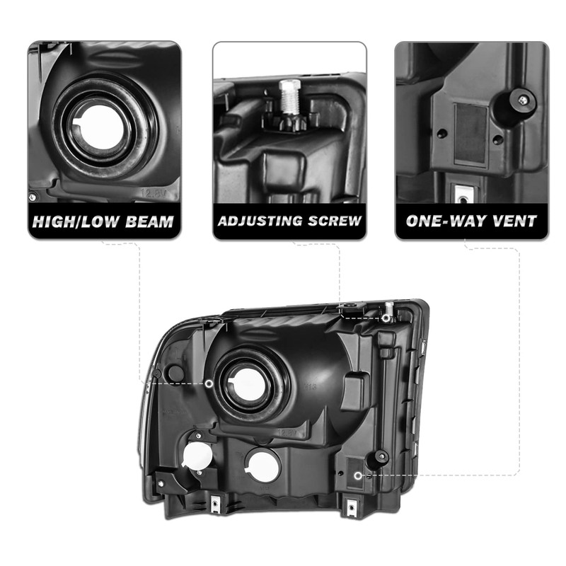 SOCKIR Headlight Assembly Compatible with 05 06 07 Ford F250