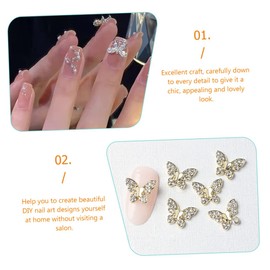 Healeved 110pcs Butterfly Nail Charms Elegant Nail Gems for Creative Art Lightweight Decorations for Manicure Enthusiasts and Professional Salons