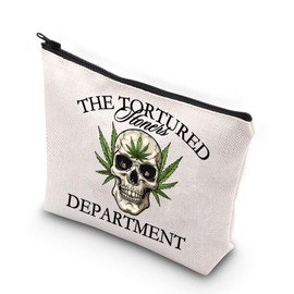 JNIAP Weed Lover Makeup Bag The d Stoners Department Gifts Stoner Mom 420 Gifts Weed Leaf Makeup Bag, d Stoners, Fit