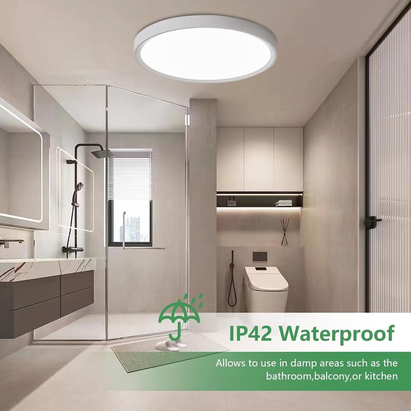 20 Inch Large LED Flush Mount Ceiling Light with Remote,