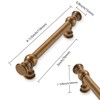 ZAUYX 10-Pack 3inch(76mm) Hole Center Antique Brass Cabinet Pulls Solid