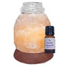 Himalayan Salt Aromatherapy Lamp with Lavender Essential Oil