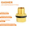 GASHER 2PCS Brass 1" Female 1" Male Bulkhead Tank Connector
