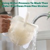 Rice Washer Strainer Bowl with Top Drainer, Microporous Small Colander