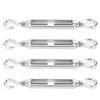 4Pcs Hook to Hook Turnbuckle Stainless Steel Hardware Kit for
