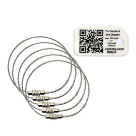 Dynotag® Web Enabled Smart Mini ID Tag with DynoIQ™ & Lifetime Service + 5 S.Steel 6" Tag Loops
