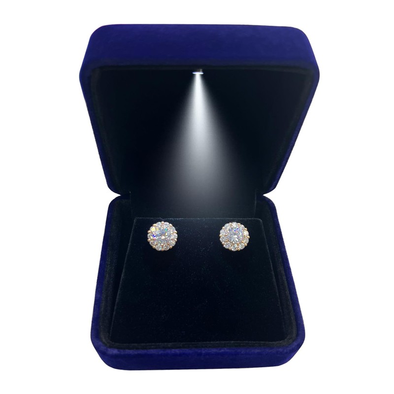 GBYAN Velvet Earring Box with LED Light, Stud Earring Gift