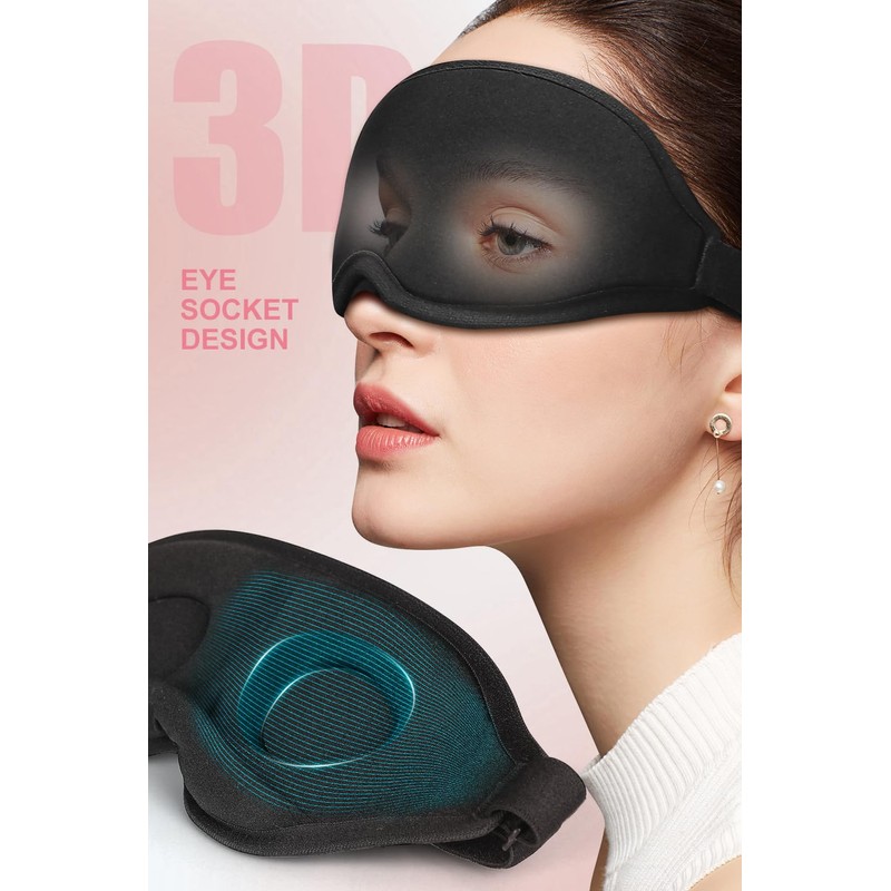 Aosun Aosun Eye Mask, 2 Pack Super Soft 3D Eye