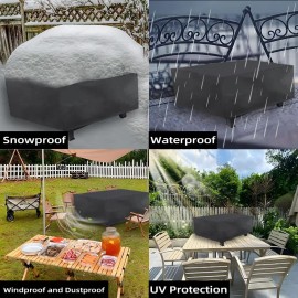 30inch*30inch*12.5inch Waterproof Sunproof Square Fireplace Cover 420D Thick Oxford Fabric Outdoor Patio Furniture Accessoriessize: Size 30inch*30inch*12.5inch