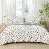 SAPHREAS Black Floral Duvet Cover Set Queen Size 3pcs Botanical