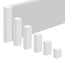REESE Strip End for Skirting Boards, End Cap Left 18 x 60 mm, White, Perfect Fit, Leipzig Profile, Easy Installation without Drilling