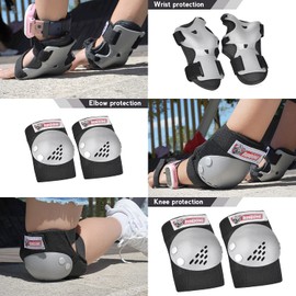 knee pads and elbow pads for kids Wrist Guards Protective Gear 3 in 1 Set, for 3-15 Years Child Roller Skates, Inline Skating, Cycling, BMX Bike, Skateboard, Scooter Riding and Outdoor Extreme Sports