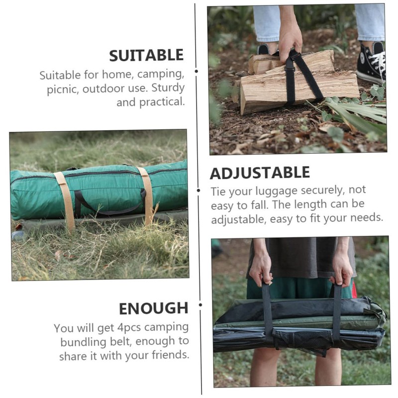 Sosoport 12pcs Cargo Binding Belts for Camping and Travel Fastening