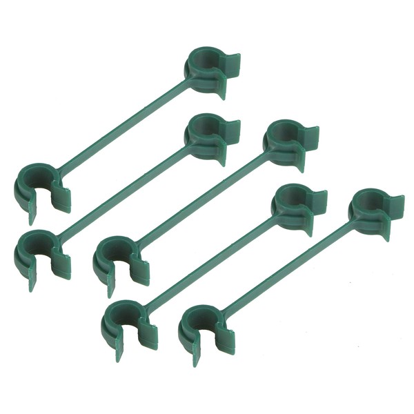 Windhager Rankhilfe 07279 Support Holder, Clip for Plant Stakes, Pack of 5, 11 mm, Green