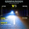 AQJ Pair 2-sides 9007 LED Headlight Bulbs Kit 8K Ice
