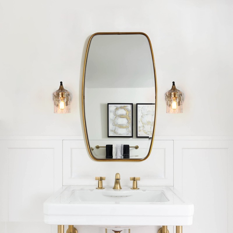 ZEVNI Modern 1-Light Wall Sconces, Black and Gold Sconces Wall