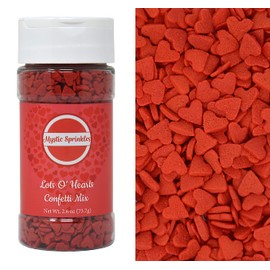 Mystic Sprinkles Valentine's Day Sprinkle Mixes (Lots o' Hearts Confetti 2.6oz)