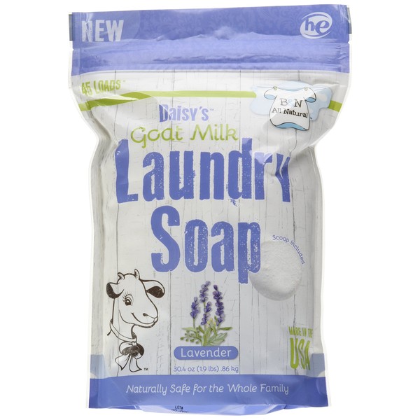 B&N All Natural at Home, Daisy's Goat Milk Laundry Soap, Lavender, 45 Loads, 30.4 Ounce