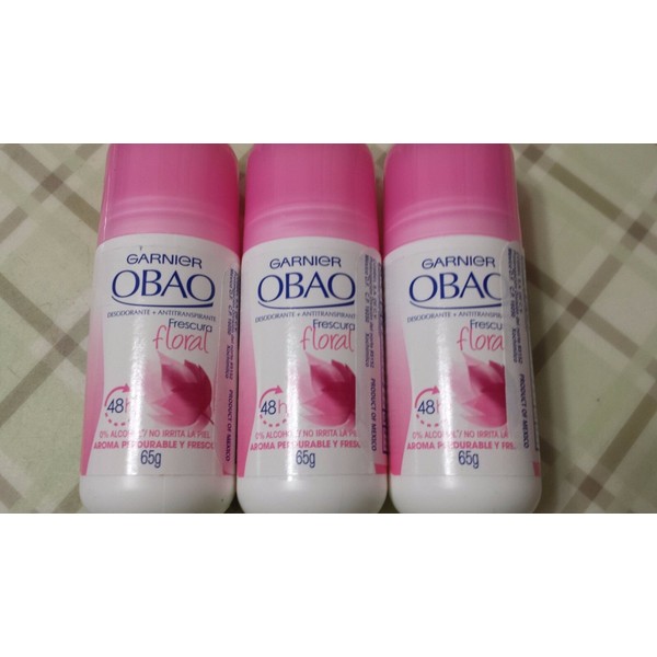 3 DEODORANT ANTIPERSPIRANT OBAO GARNIER FRESCURA FLORAL (PACK 3) MEXICO