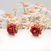 Yoursfs Women’s Rose Earrings, 18K Gold Plated, Enticing, For Both
