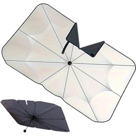 Parasol para parabrisas de coche 140x80 cm reforzado y plegable
