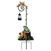 Guangxie Solar Frog Lantern Garden Stake, 31.5in Weatherproof Metal Outdoor