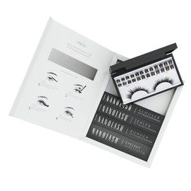 Set for Cluster Eyelashes for DIY Eyelash Extension at Home Nanolash - Complete Set for Eyelash Extension at House, 36 Eyelash Segments + Bonder + Sealer + Remover + Applicator (Heartbreaker)