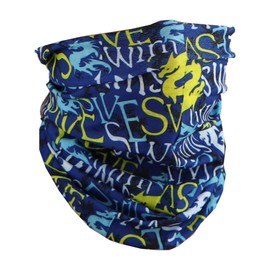 Seamless Face Mask Neck Gaiter Tube - Blue Swim