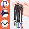 5 Pcs Stretchy Spiral Keyring Bungee Keyring Spiral Keychain Safety