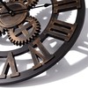 Westclox 20” Large Gear/Open Roman Numerals Black and Gold Wall