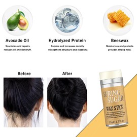 Hair Wax Stick for Flyaways and Edge Control - Slick Styling Wax for Hair, Dance Recital Must-Have for Women Dancers