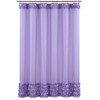 BESTRIPES Ruffle Shower Curtain, Purple Fabric Shower Curtain with Handmade