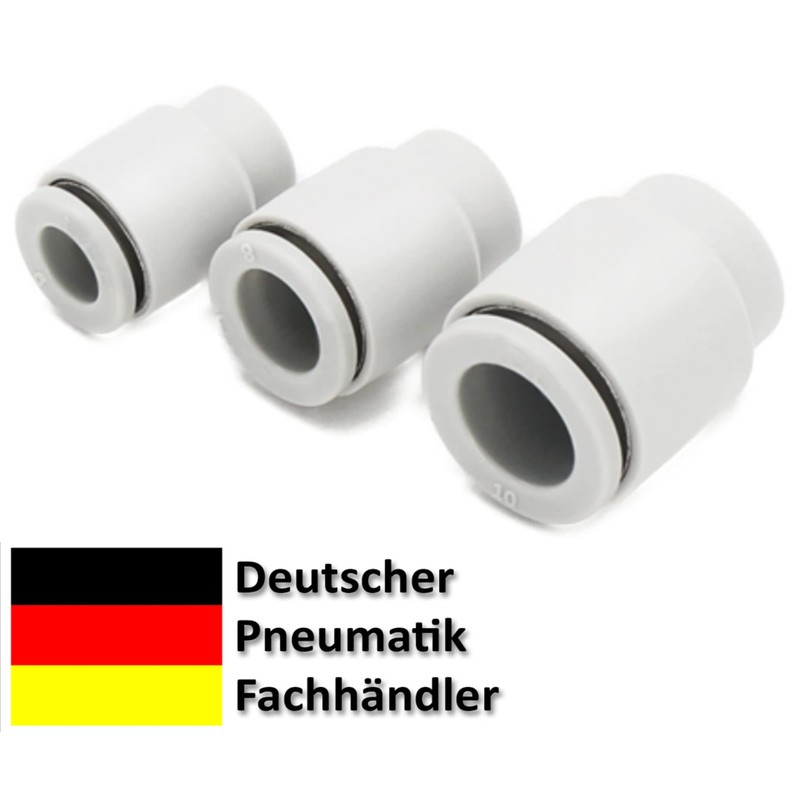 Set of 3 pneumatic sealing caps/blanking plugs, diameter 10 mm,