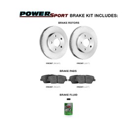 Power Sport Front Brakes and Rotors Kit |Front Brake Pads| Brake Rotors and Pads|Ceramic Brake Pads and Rotors BLB1.58015.02