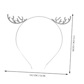 LIFKOME Christmas Reindeer Antler Headband Rhinestones Cute Festive Hair Band for Women and Girls Holiday Accessory for Xmas Parties and Celebrations